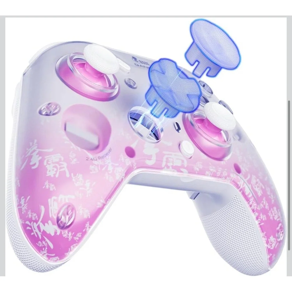Qanba Phantom Wireless Game Controller Pink White Charging Dock HYL1-RP NWOB